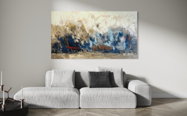 Verónica Rodríguez - Abstracto Azul Rojo II - Imagen 2