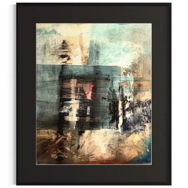Santiago Aránguiz - Azul Negro Abstracto