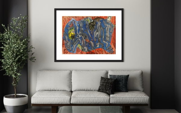 Totoy Zamudio – 15, óleo sobre papel 142 × 110 cm, disponible en Galería Artemarco