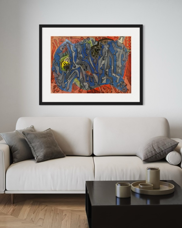 Totoy Zamudio – 15, óleo sobre papel 142 × 110 cm, disponible en Galería Artemarco